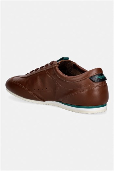 BOSS Erkek Karbon Fiber Detaylı Rahat Tabanlı Hakiki Deri Kahverengi Sneaker 50570018-214