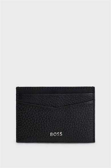 BOSS Erkek Logo Kabartmalı 4 Kart Bölmeli Deri Bej Kartlık 50529515-376