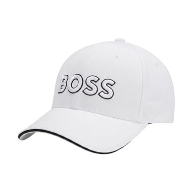 BOSS Erkek Logolu Ayarlanabilir Tokalı Beyaz Şapka 50519247-102
