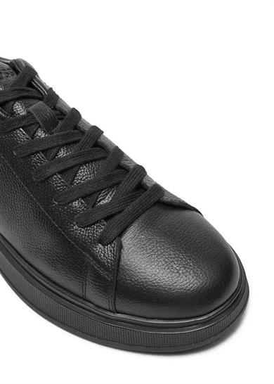 BOSS Erkek Marka Logolu Bağcıklı Kaydırmaz Tabanlı Günlük Siyah Sneaker 50529543-005