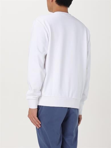 BOSS Erkek Marka Logolu Uzun Kollu Bisiklet Yaka Günlük Beyaz Sweatshirt 50524360-100