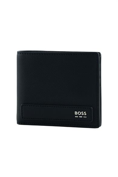 BOSS Erkek Metalik Logo Etiketli Dikiş Detaylı Lacivert Cüzdan 50552881-405
