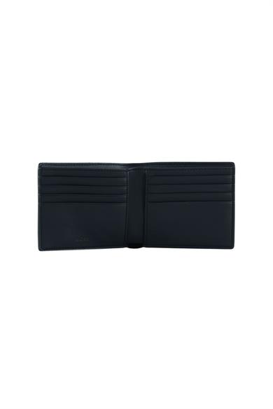 BOSS Erkek Metalik Logo Etiketli Dikiş Detaylı Lacivert Cüzdan 50552881-405