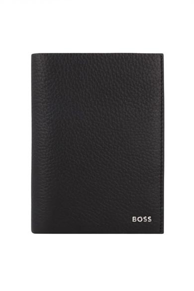 BOSS Erkek Metalik Logo Kabartmalı Ekstra Kart Bölmeli Fermuar Cepli Siyah Cüzdan 50548793-001