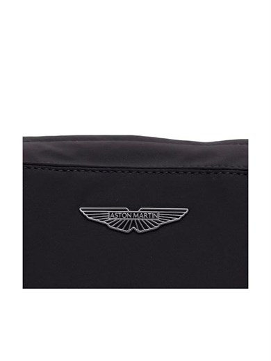 BOSS Erkek Metalik Özel Logo Detaylı Fermuarlı Çapraz Askılı Deri Siyah Omuz Çantası 50569541-001