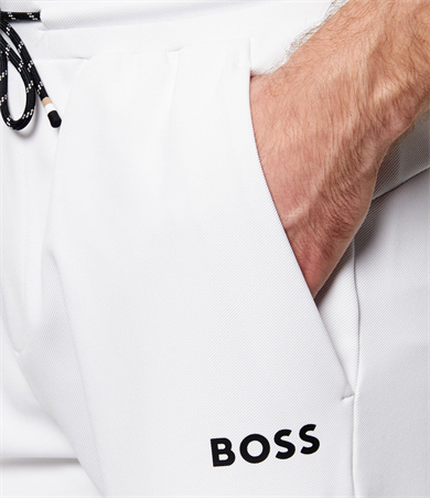 BOSS Erkek Normal Bel Uzun Dar Paça Cep Detay Düz Model Beyaz Eşofman Altı 50554379-100