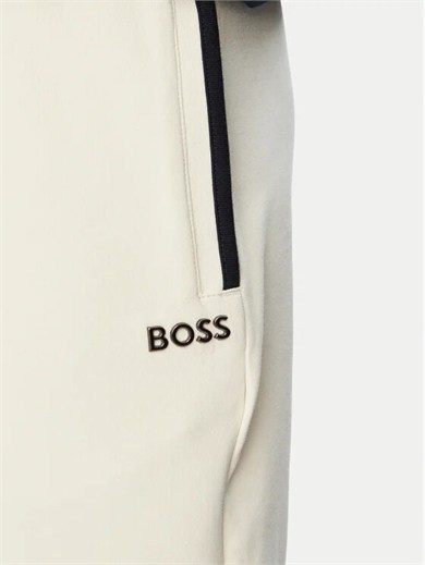 BOSS Erkek Normal Kalıp Pileli Pamuklu Ekru Şort 50566917-132