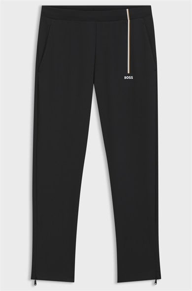 BOSS Erkek Normal Kesim Isı Düzenleyici Esnek Gabardin Kumaşlı Siyah Eşofman Altı 50563330-001