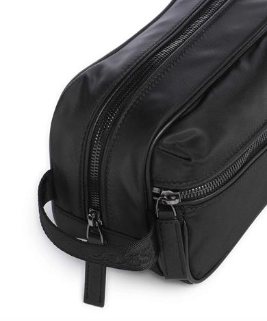 BOSS Erkek Önü Fermuar Bölmeli Metalik Monogram Logolu Siyah El Çantası 50548082-001