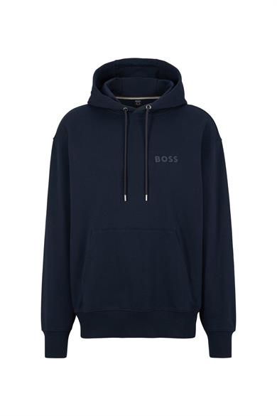 BOSS Erkek oversize fit Uzun Kollu Düz kapuşonlu yaka 404 Sweatshirt 50472985-404