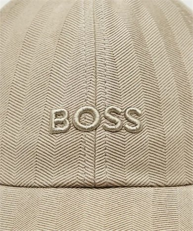 BOSS Erkek Pamuklu Logo Kabartmalı Bej Şapka 50566247-255