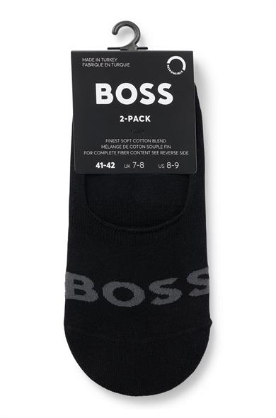 BOSS Erkek Pamuklu Logolu Dokuma Kumaş Siyah Çorap 50516402-001