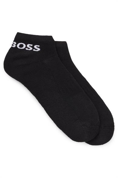 BOSS Erkek Pamuklu Logolu Dokuma Kumaş Siyah Çorap 50469859-001