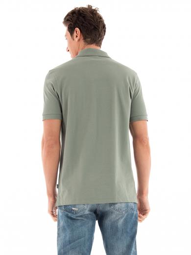 BOSS Erkek Pamuklu Polo Yakalı Düğme Kapamalı Kısa Kollu Yeşil 2 Polo Yaka T-Shirt 50468301-343