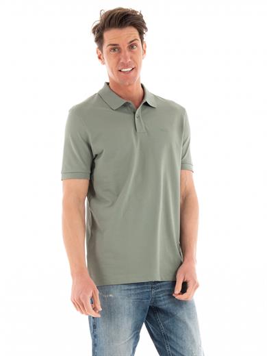 BOSS Erkek Pamuklu Polo Yakalı Düğme Kapamalı Kısa Kollu Yeşil 2 Polo Yaka T-Shirt 50468301-343