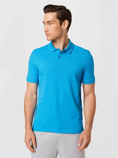 BOSS Erkek Pamuklu Polo Yakalı Düğme Kapamalı Kısa Kollu Mavi1 Polo Yaka T-Shirt 50468301-439