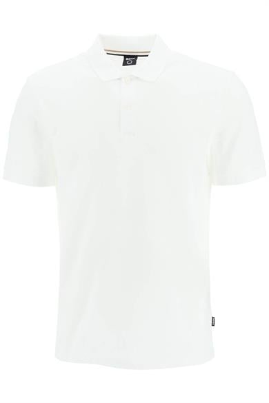 BOSS Erkek Polo Yaka Regular Fit Pamuklu Kısa Kollu Beyaz Polo Yaka T-Shirt 50468362-100