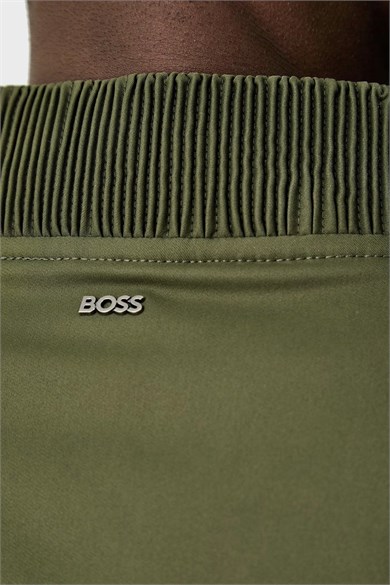 BOSS Erkek Rahat Kesim Su Geçirmez ve Esnek Kumaşlı Haki Mont 50564412-347