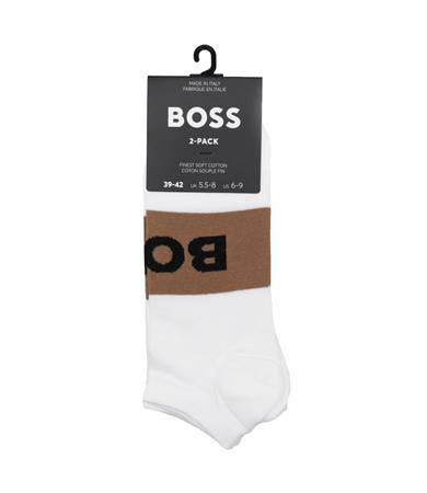 BOSS Erkek Rahat Tabanlı Boss Logolu Beyaz1 Çorap 50469720-101