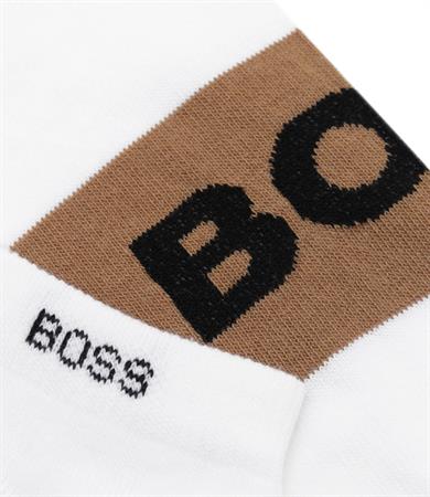 BOSS Erkek Rahat Tabanlı Boss Logolu Beyaz1 Çorap 50469720-101
