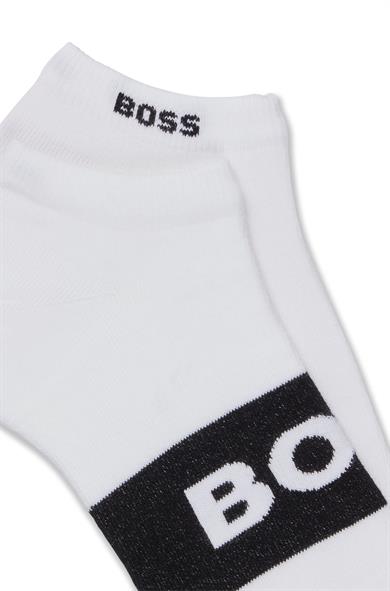BOSS Erkek Rahat Tabanlı Boss Logolu Beyaz Çorap 50469720-100