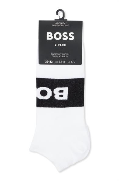 BOSS Erkek Rahat Tabanlı Boss Logolu Beyaz Çorap 50469720-100