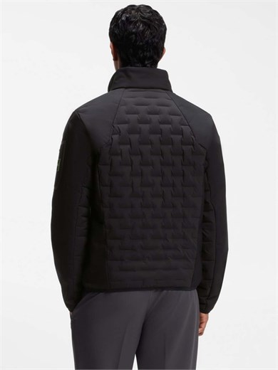 BOSS Erkek Regular Fit Dik Yaka Çift Yönlü Fermuarlı Kaz Tüyü Siyah Mont 50561388-001
