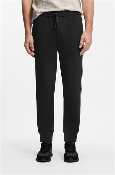 BOSS Erkek Regular Fit Normal Bel Daralan Paça Pamuklu Siyah Eşofman Altı 50566815-001