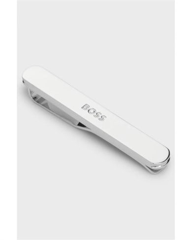 BOSS Erkek Üzerine Logo İşlenmiş Parlak Pirinç Gümüş Yaka İğnesi 50552393-040