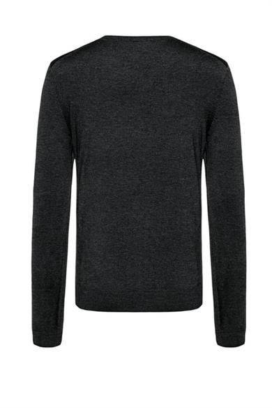BOSS Erkek V Yaka Slim Fit Uzun Kollu Siyah Kazak 50378576-SIYAH