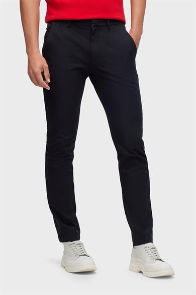 BOSS BOSS Erkek Yüksek Bel Slim Rahat Siyah Pantolon 50487754-001