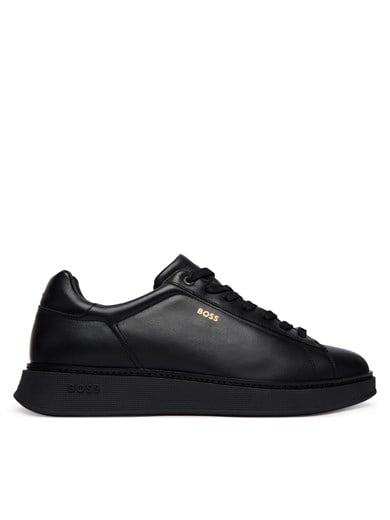 BOSS Erkek Yumuşak Süet Deri Bağcıklı Süper Hafif Dış Taban Siyah Sneaker 50568773-005