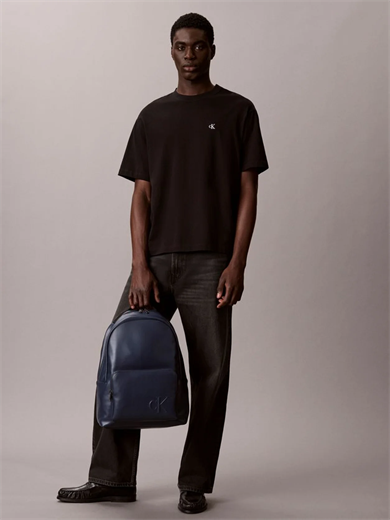 Calvin Klein Erkek Ayarlanabilir Askılı Fermuarlı Ön Cepli Mavi Sırt Çantası LV04D3246G-CCI