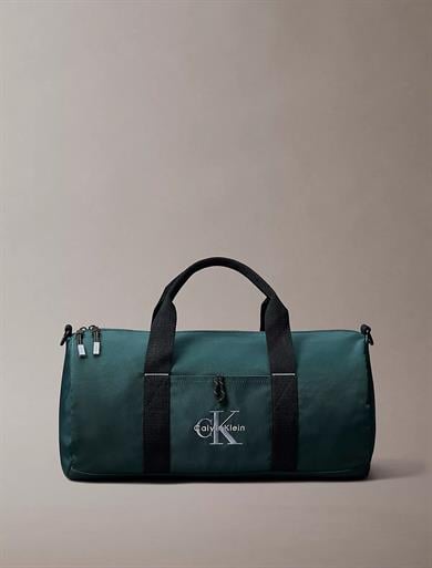 Calvin Klein Erkek Çıkarılabilir Uzun Askılı Fermuarlı CK Logolu Yeşil Omuz Çantası LV04D3115G-60S