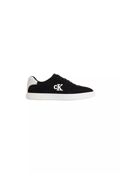 Calvin Klein Erkek CK Logolu Düşük Bilekli Süet Siyah Sneaker HM0HM02125-0GM