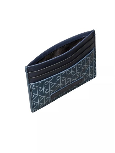 Calvin Klein Erkek CK Monogram Logo Desenli Mavi Kartlık LV04D1083G-CCI