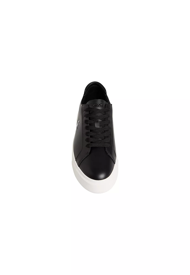 Calvin Klein Erkek Deri Bağlamalı Rahat Taban CK Yazı Detay Siyah Sneaker YM0YM01460-BEH