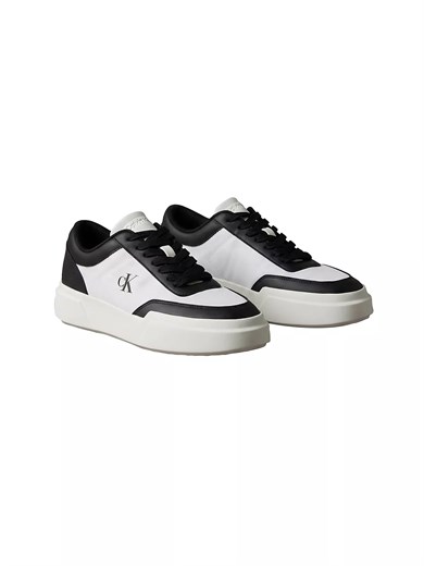 Calvin Klein Erkek Düşük Bilekli CK Logo İmzalı Deri Beyaz Sneaker HM0HM02326-01W