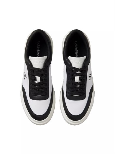 Calvin Klein Erkek Düşük Bilekli CK Logo İmzalı Deri Beyaz Sneaker HM0HM02326-01W