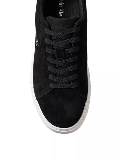 Calvin Klein Erkek Düşük Bilekli Rahat Taban Ck Logolu Süet Siyah Sneaker YM0YM01434-01H