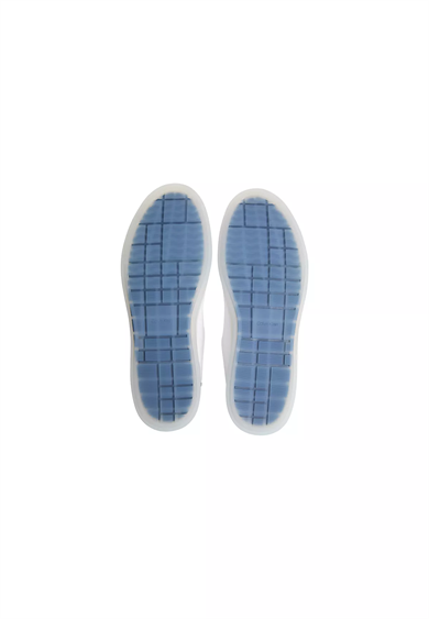Calvin Klein Erkek Düşük Bilekli CK Logo Detaylı Topuk Kısmında Süet Detaylı Beyaz Sneaker HM0HM02126-01W