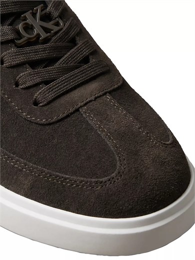 Calvin Klein Erkek Düşük Bilekli Rahat Taban Ck Logolu Süet Koyu Kahve Sneaker HM0HM02201-BAM