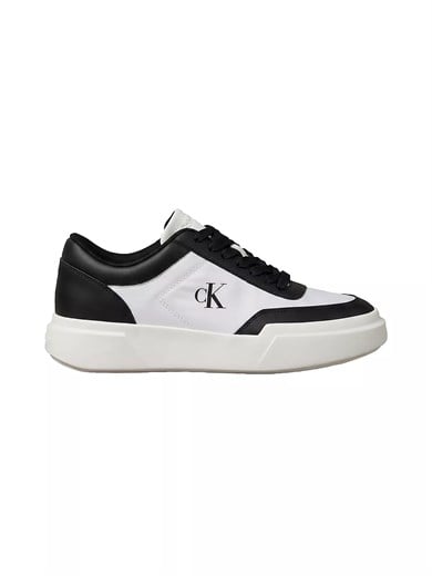 Calvin Klein Erkek Düşük Bilekli CK Logo İmzalı Deri Beyaz Sneaker HM0HM02326-01W