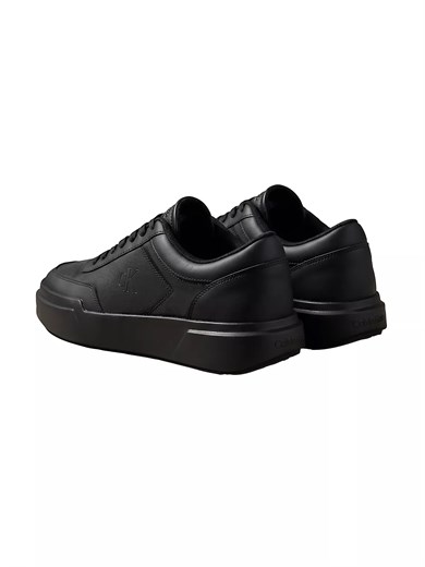Calvin Klein Erkek Düşük Bilekli CK Logo İmzalı Deri Siyah Sneaker HM0HM02326-0GJ