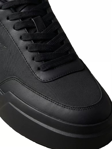 Calvin Klein Erkek Düşük Bilekli CK Logo İmzalı Deri Siyah Sneaker HM0HM02326-0GJ