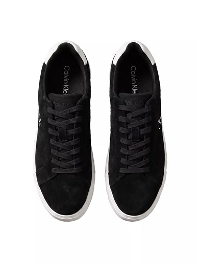 Calvin Klein Erkek Düşük Bilekli Rahat Taban Ck Logolu Süet Siyah Sneaker YM0YM01434-01H