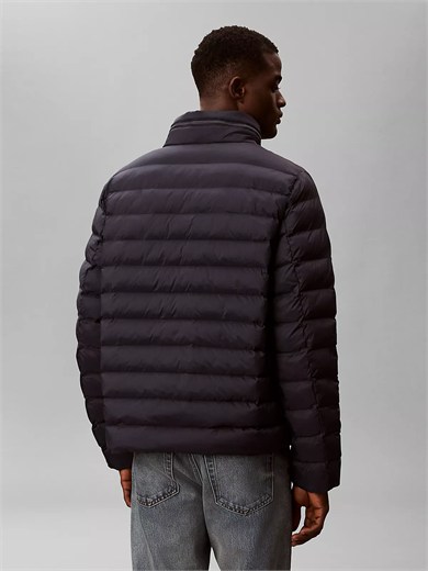 Calvin Klein Erkek Fermuarlı Dik Yaka Kapitoneli Cep Detaylı Lacivert Mont LV04RC511G-CEF