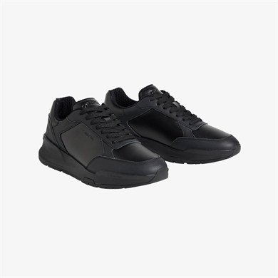 Calvin Klein Erkek Hakiki Deri ve Süet Karışımlı Bağcıklı Siyah Sneaker HM0HM02309-0GJ