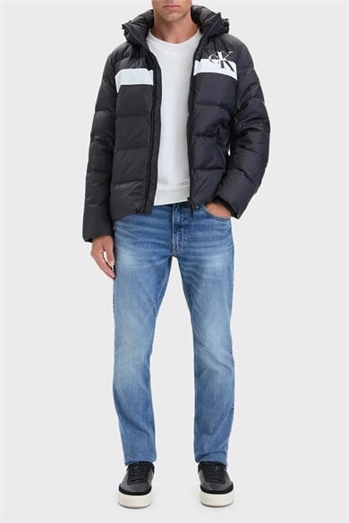 Calvin Klein Erkek Kapitoneli Regular Fit Kapüşonlu Şişme Siyah Mont LV04RH502G-UB1