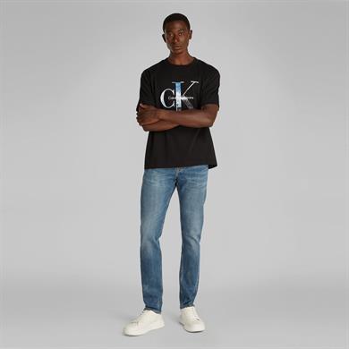 Calvin Klein Erkek Kısa Kol CK Yazı Detay Bisiklet Yaka Siyah T-Shirt J30J327483-BEH